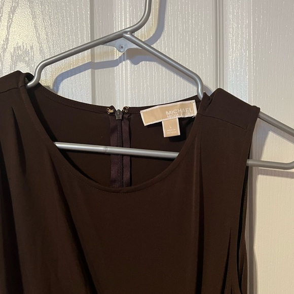 Michael Kors Brown dress w gold buckle size large - Picture 2 of 5
